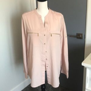 Pink button up